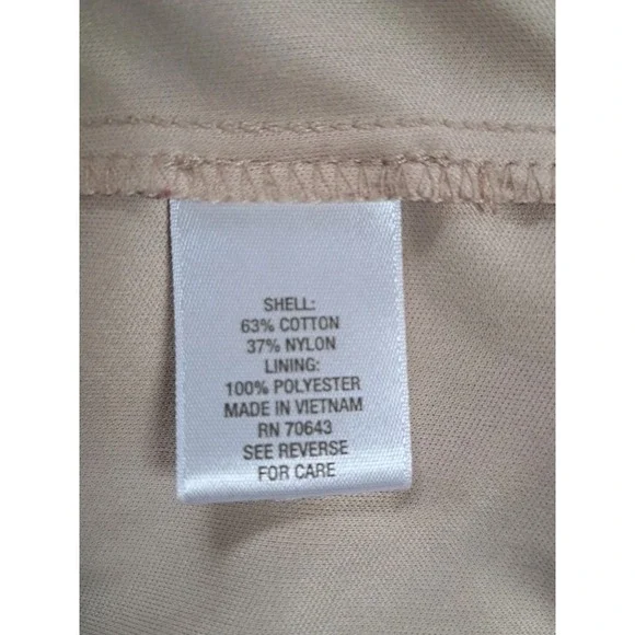 DB established 1962 Dress 4 Green Lace Overlay Tan Lining 3/4 Sleeve Back Zipper - Picture 4 of 10